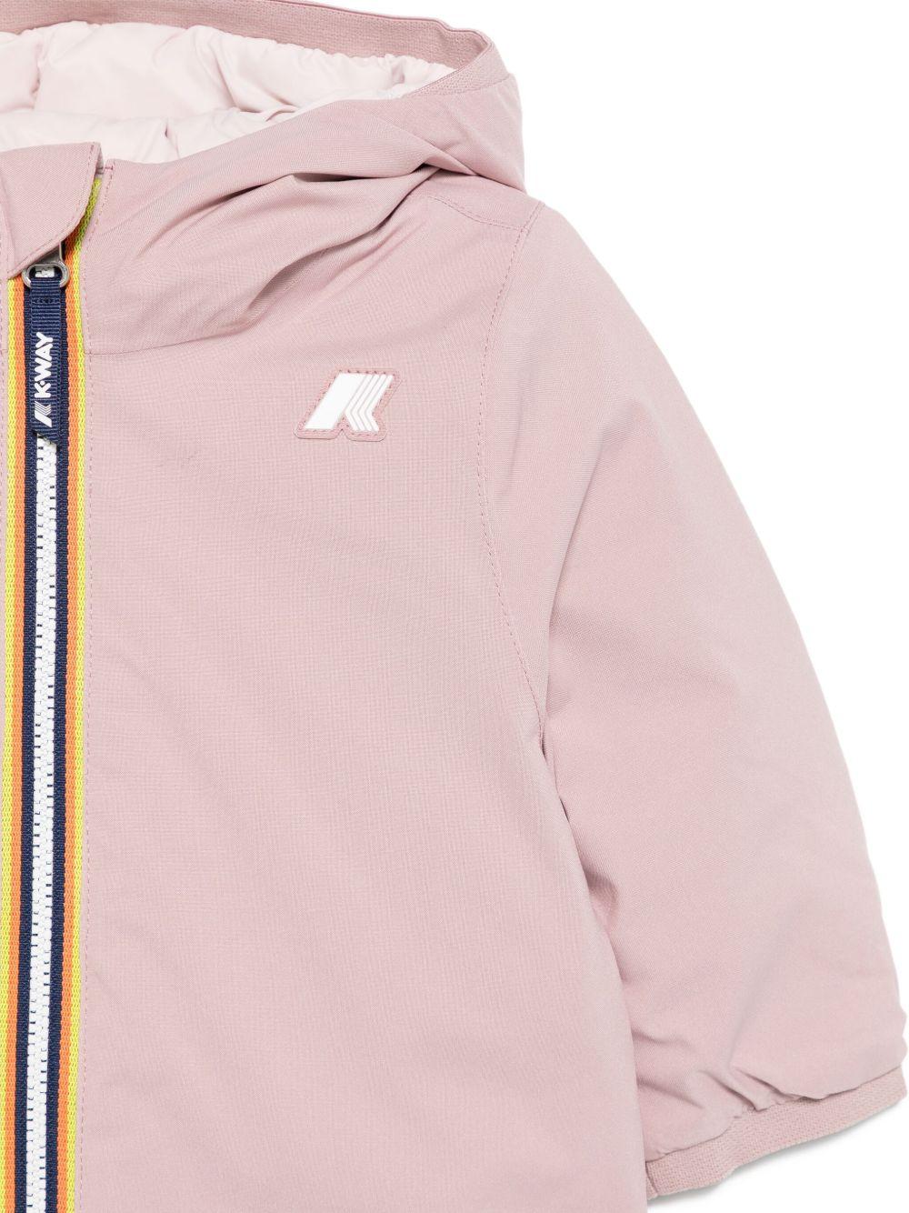 Giubbino per neonata K-Way Kids rosa con design reversibile K7132PW B3C K-WAY KIDS