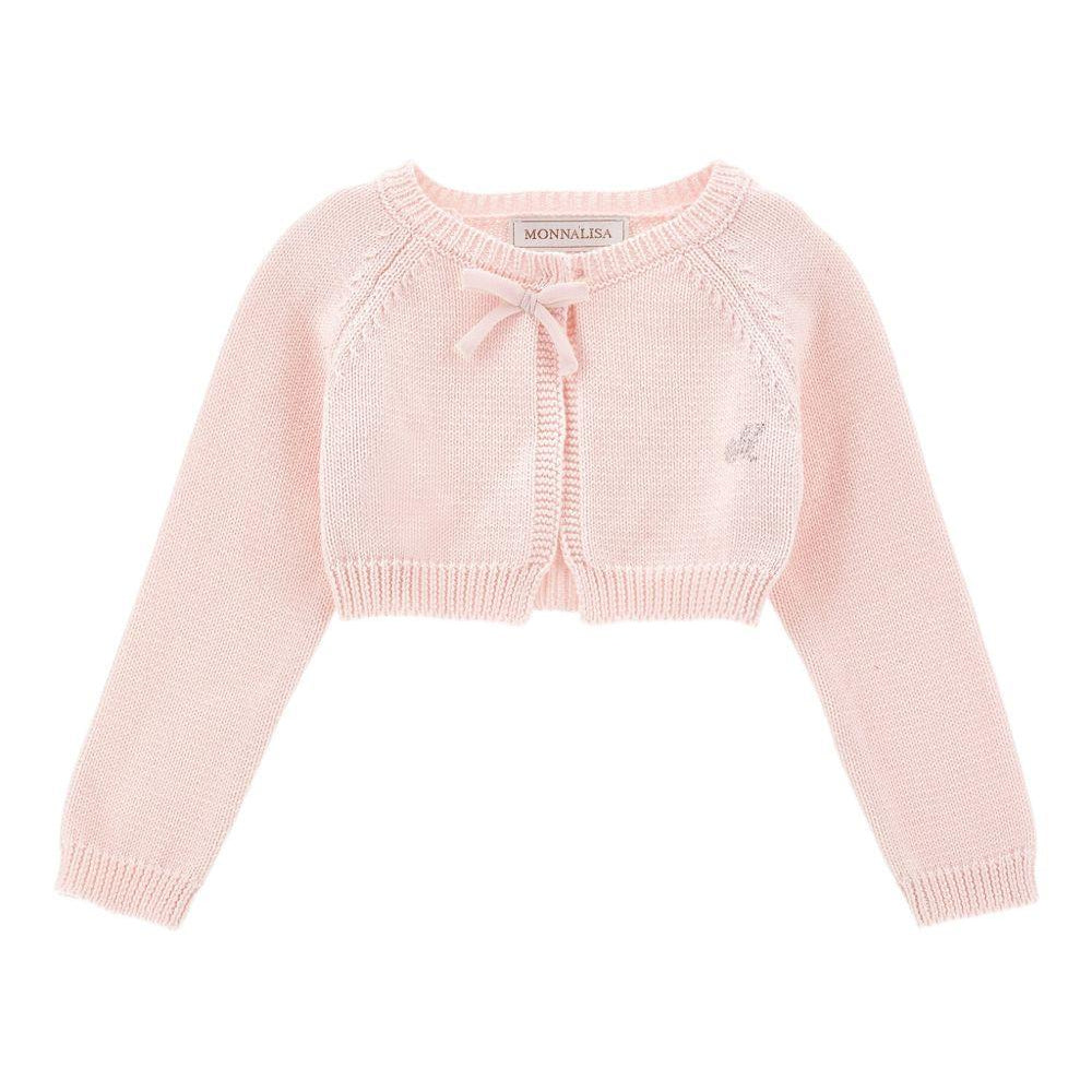 Cardigan per neonata Monnalisa rosa con decorazione fiocco 73G800 7036 0091 MONNALISA KIDS