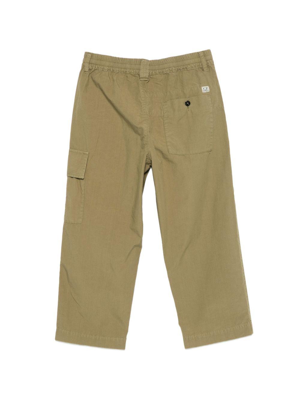Jeans per bambino C.P. Company Kids verde con applicazione con logo sul davanti CUP014LLC05 30915 C.P.COMPANY KIDS