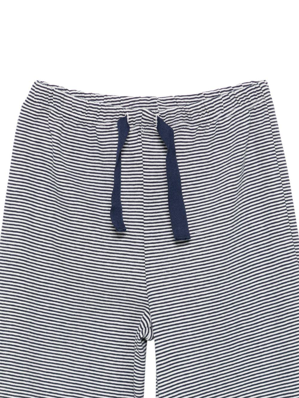Pigiama per bambino Petit Bateau a righe bianche e nere A0CK1 02 PETIT BATEAU KIDS
