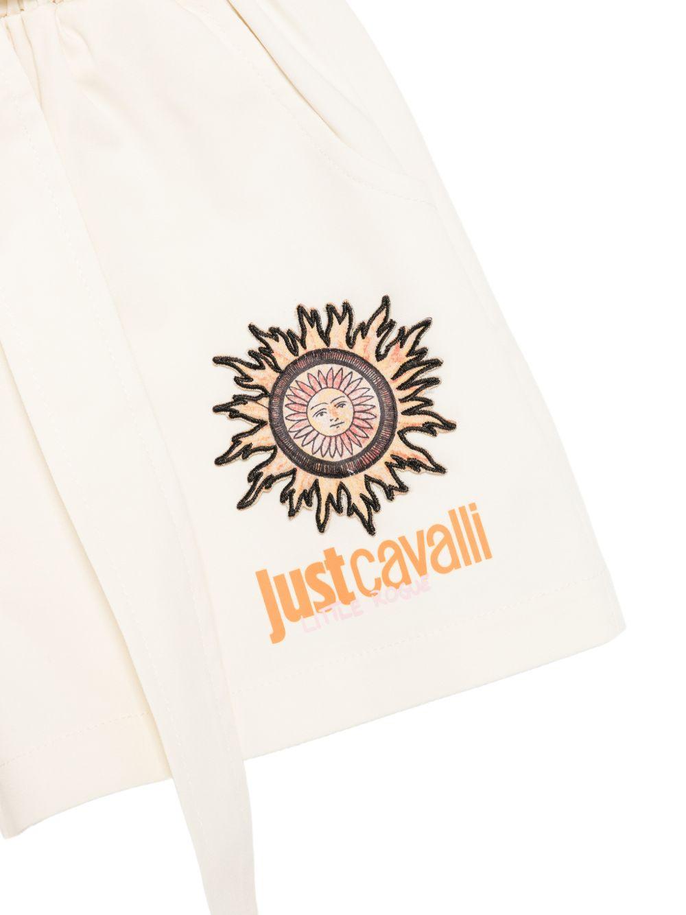 Shorts per bambina Just Cavalli Kids beige con cintura JGP26073SH PRISTINE ROBERTO CAVALLI KIDS