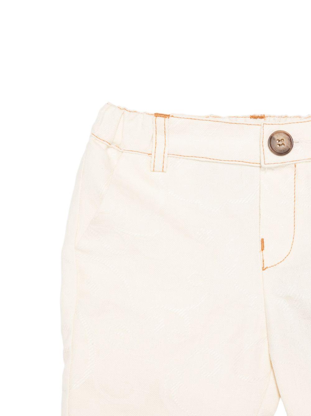 Shorts per neonato Etro Kids bianchi con ricamo logo sul retro GY6500 I0308 105 ETRO KIDS