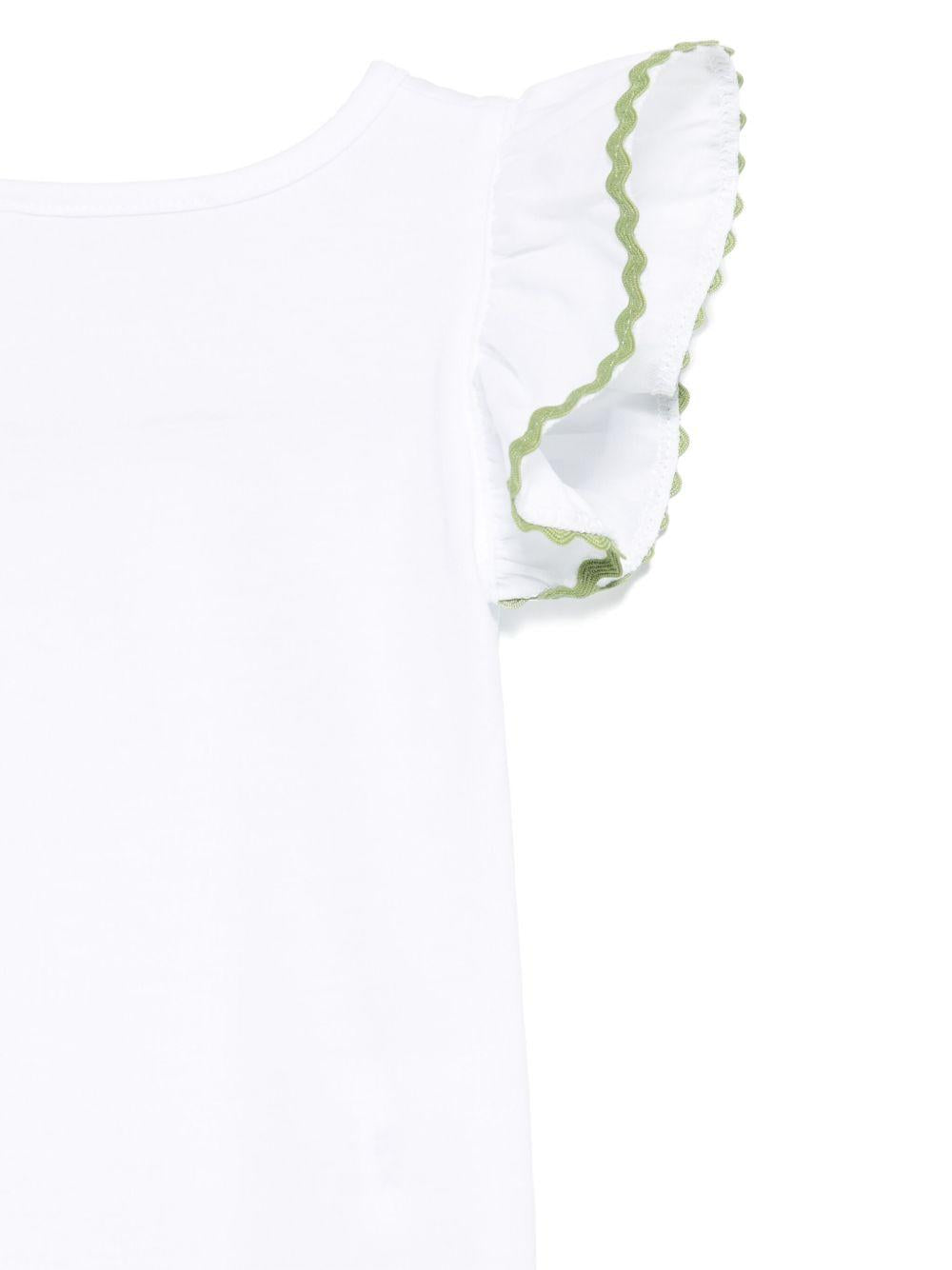 Top per neonata Mariella Ferrari bianco con dettaglio a smerlo TSC3 500 P005 MARIELLA FERRARI