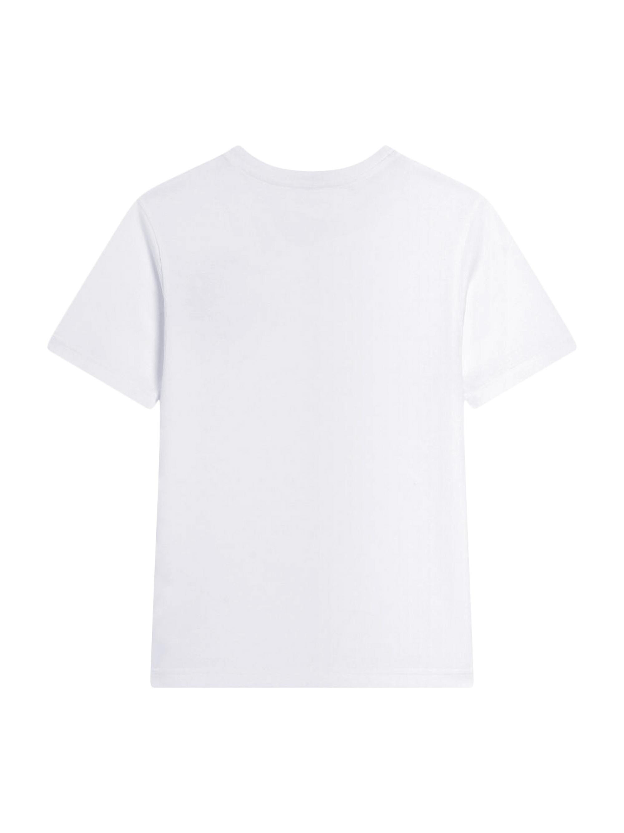 T-shirt per bambino Dolce & Gabbana Kids bianca con applicazione logo L4JTHU G7P1P W0800 DOLCE & GABBANA KIDS