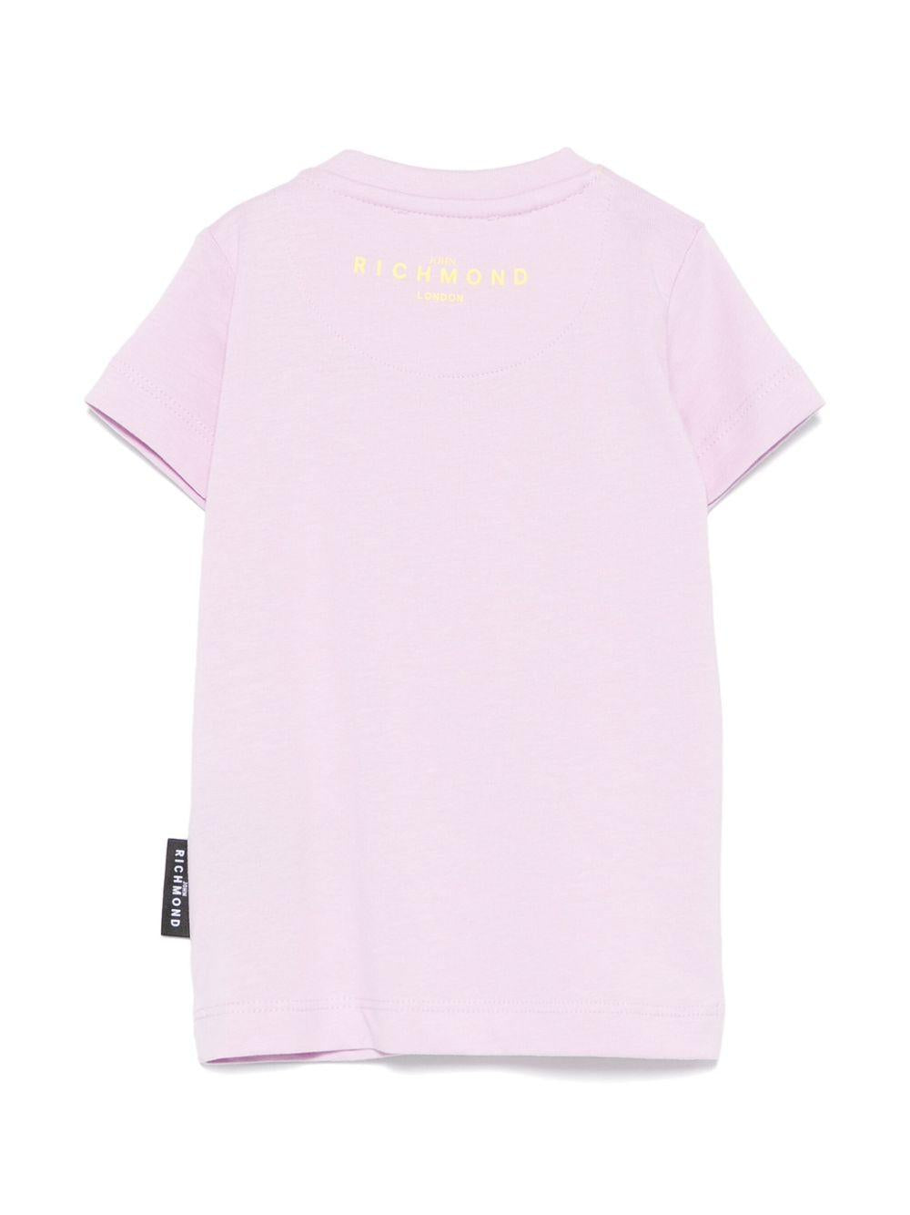 T-shirt per neonati John Richmond Junior lilla con logo RIP25002TS LILLA JOHN RICHMOND KIDS