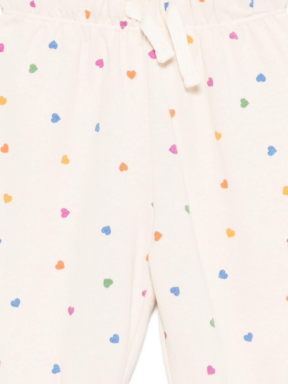 Pantaloni Selena per neonata Molo rosa con stampa a cuori 6S26I205 9537 MOLO KIDS