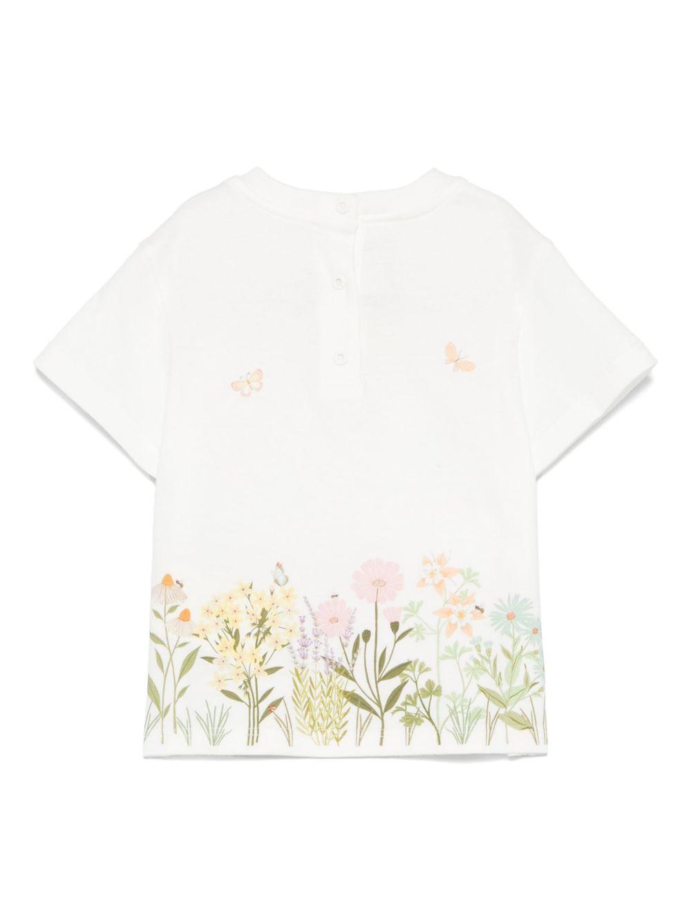 T-shirt per neonata Fendi Kids bianco con logo BFI168 7AJ F0TU9 FENDI KIDS