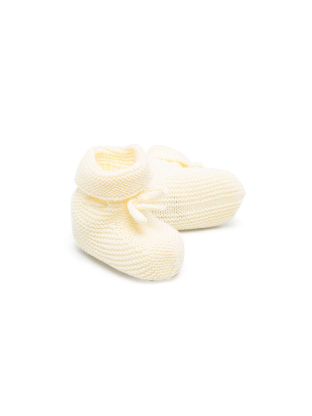 Scarpe primi passi per neonati Paz Rodriguez giallo lavorato a maglia 018-22507 05 PaZ RODRIGUEZ KIDS