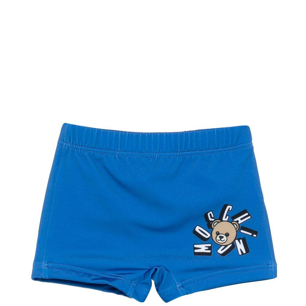 Costume per neonato Moschino Kids blu con stampa Teddy MXL006LKA11 40630 MOSCHINO KIDS