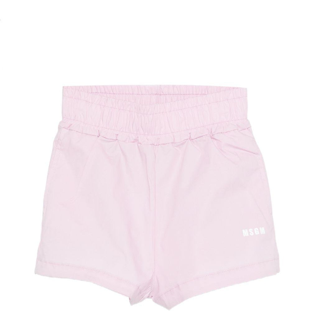 Shorts per bambina MSGM Kids rosa con vita arricciata S6MSJGSH164 MS070 MSGM KIDS
