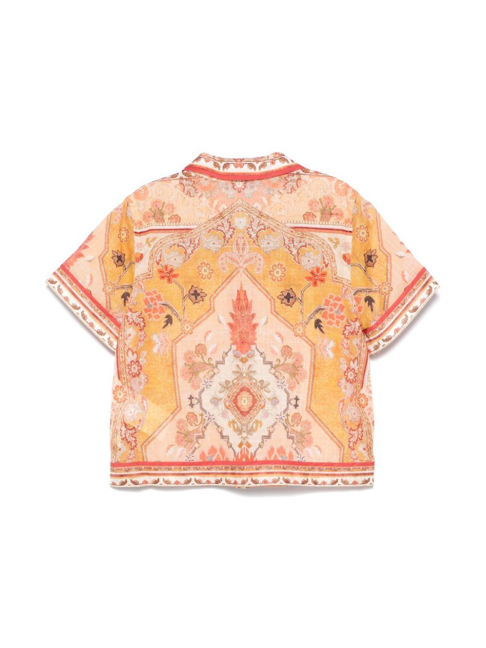 Camicia per bambina ZIMMERMANN Kids Wylie multicolore con stampa grafica all-over 7715TR S251 ZIMMERMANN KIDS