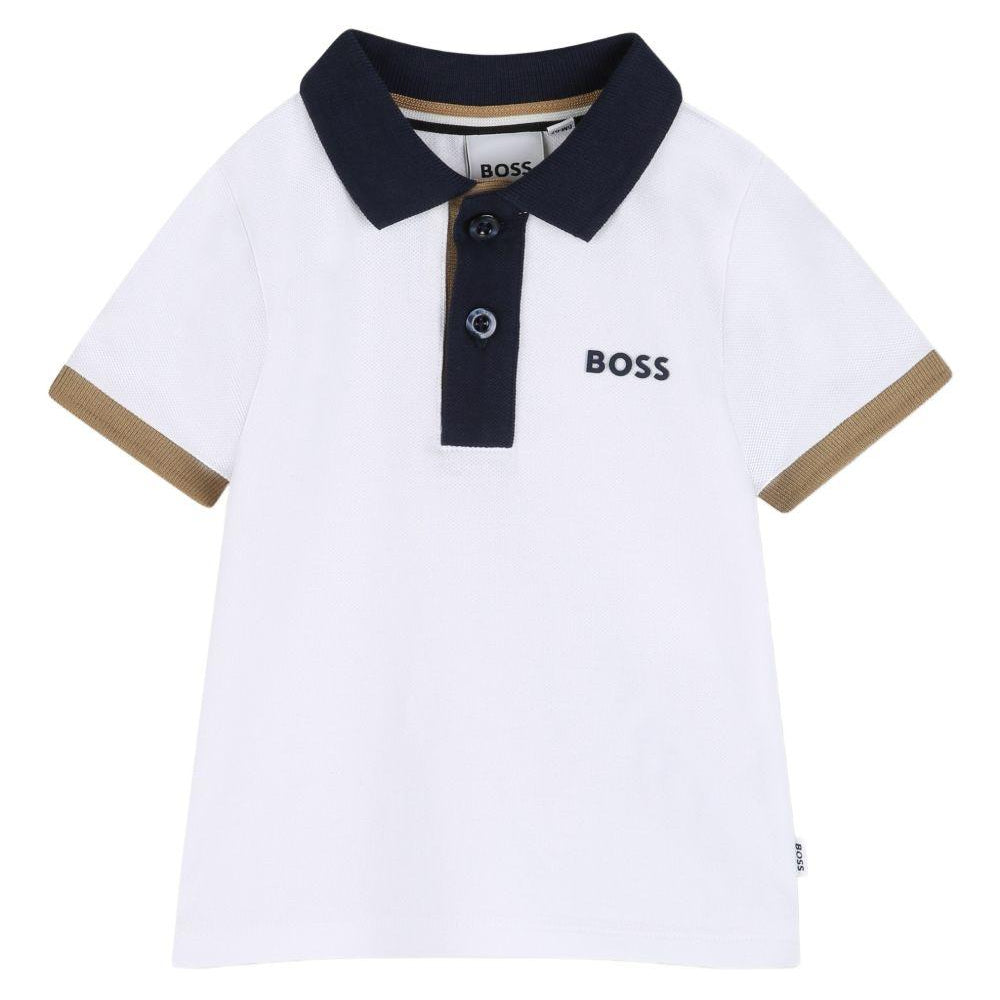 Polo per neonato Boss Kids multicolor con stampa logo sul petto J52878 10P BOSS KIDS