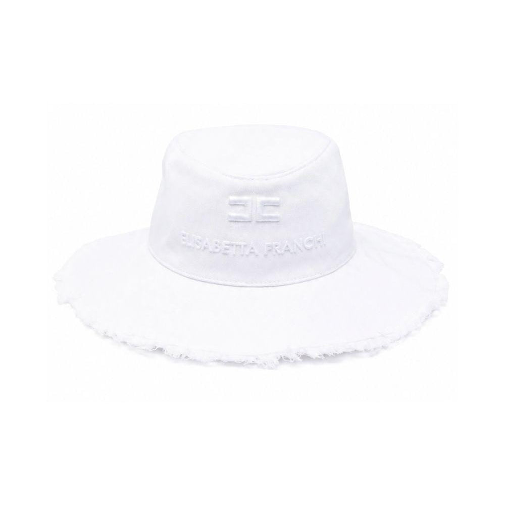 Cappello per bambina Elisabetta Franchi La Mia Bambina bianco con dettaglio logo EFCP031CCA034 0004 ElISABETTA FRANCHI KIDS