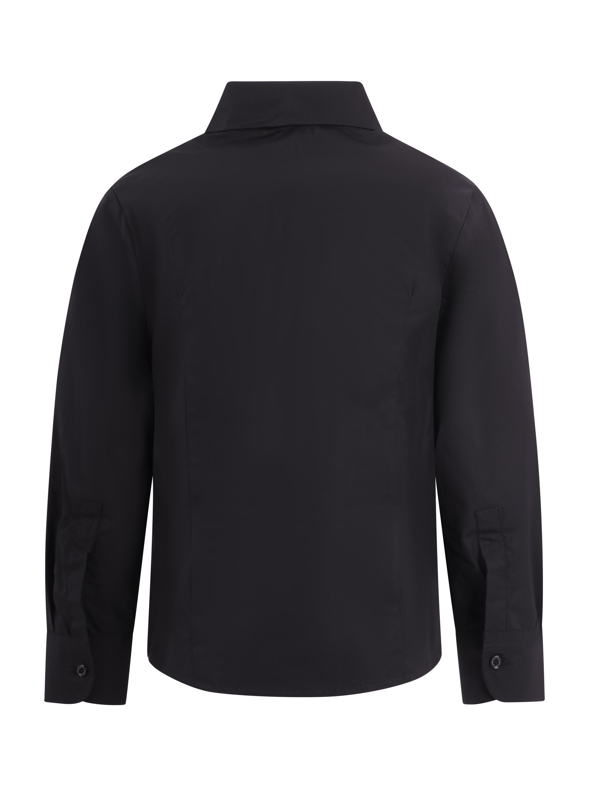 Camicia per bambino Balmain Kids nera con dettaglio bavero BY5P20 P0562 930NE BALMAIN KIDS