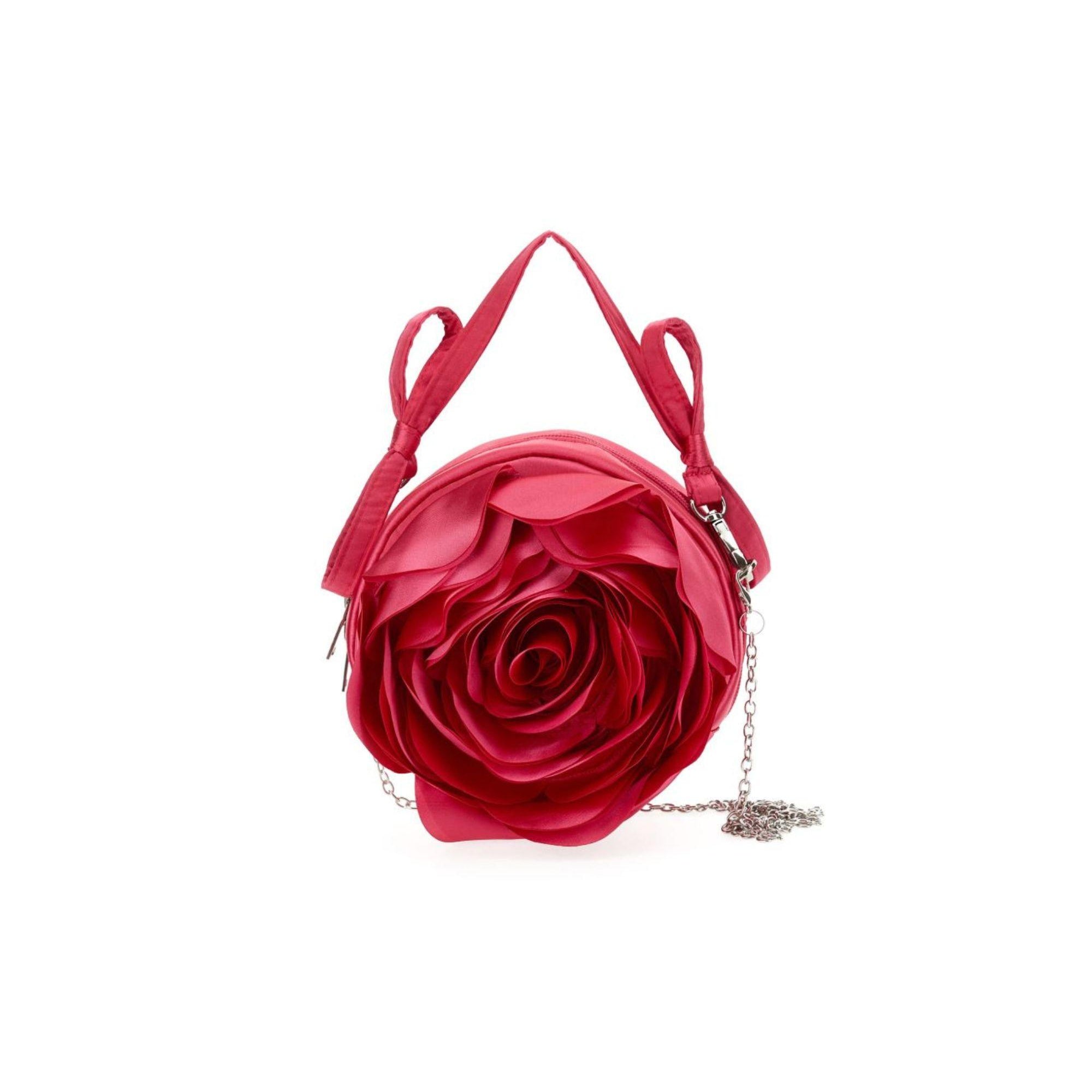 Borsa a spalla per bambina Monnalisa rossa con design a forma di rosa 19G011 7066 0095 MONNALISA KIDS
