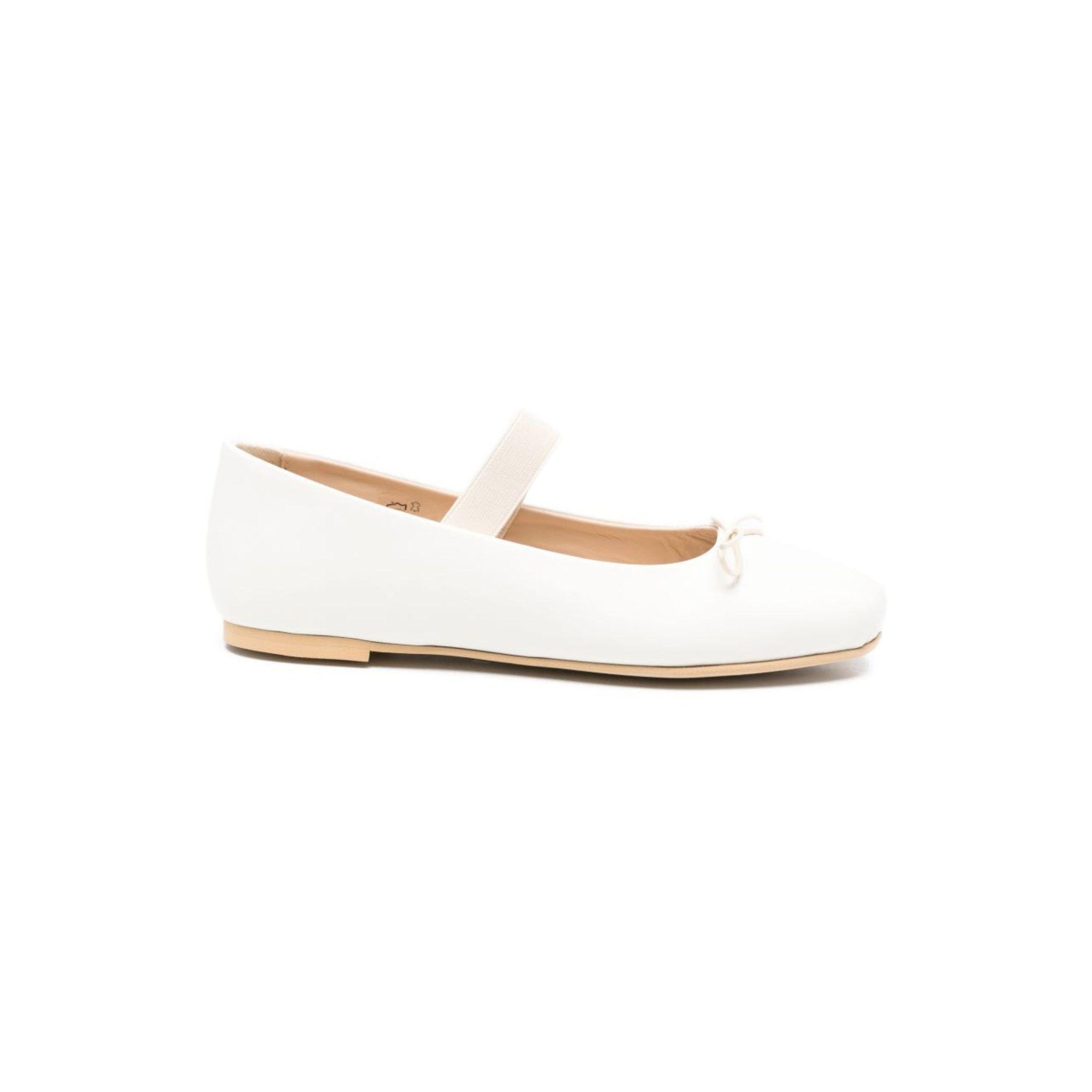 Ballerine per bambina Florens bianco lattecon cinturino e fiocco F1124 10C LATTE FLORENS KIDS