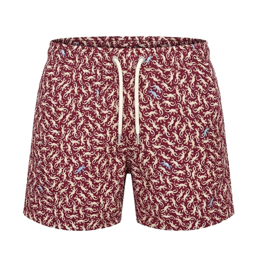 Costume da bagno per bambino MC2 Saint Barth Kids bordeaux con stampa geco JEA0022 04033L MC2 ST. BARTH KIDS