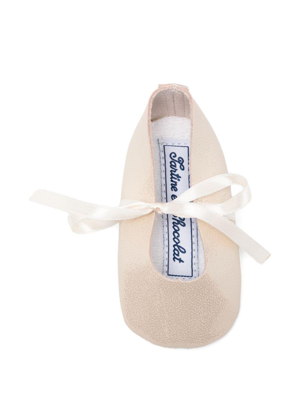 Ballerine per neonata Tartine & Chocolat beige con dettaglio nastro CC80021 74 TArtine & Chocolat KIDS