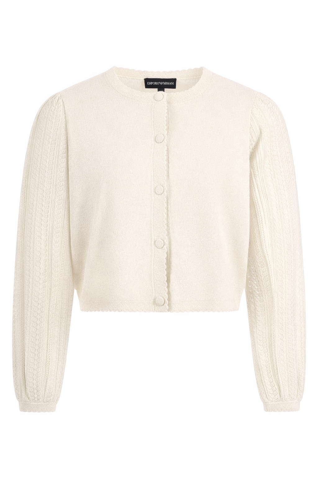 Maglione per bambina Emporio Armani Kids beige con dettagli ricamati EG000777 AF22791 U0007 EMPORIO ARMANI KIDS