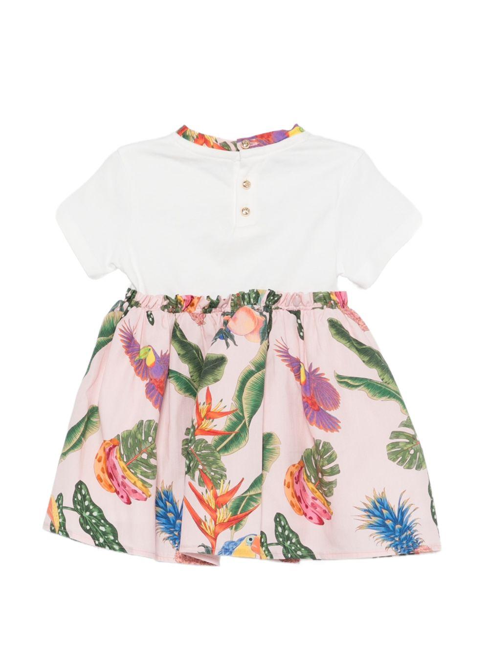 Abito per neonata Roberto Cavalli Kids multicolore con stampa grafica CIP26036VE WHITE ROBERTO CAVALLI KIDS