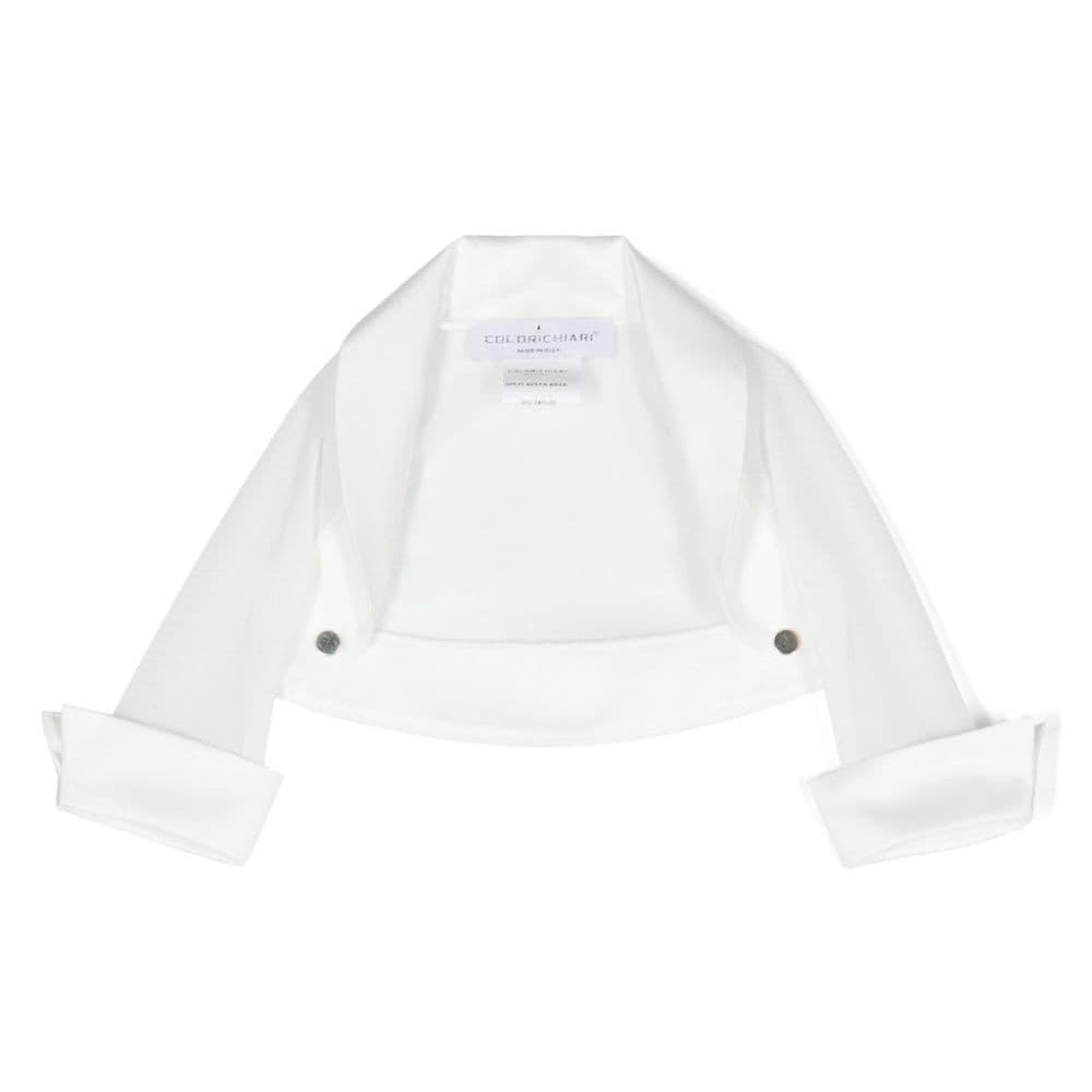 Giacca per neonata Colorichiari bianca con bordo a contrasto FN8176613232 15 COLORICHIARI KIDS