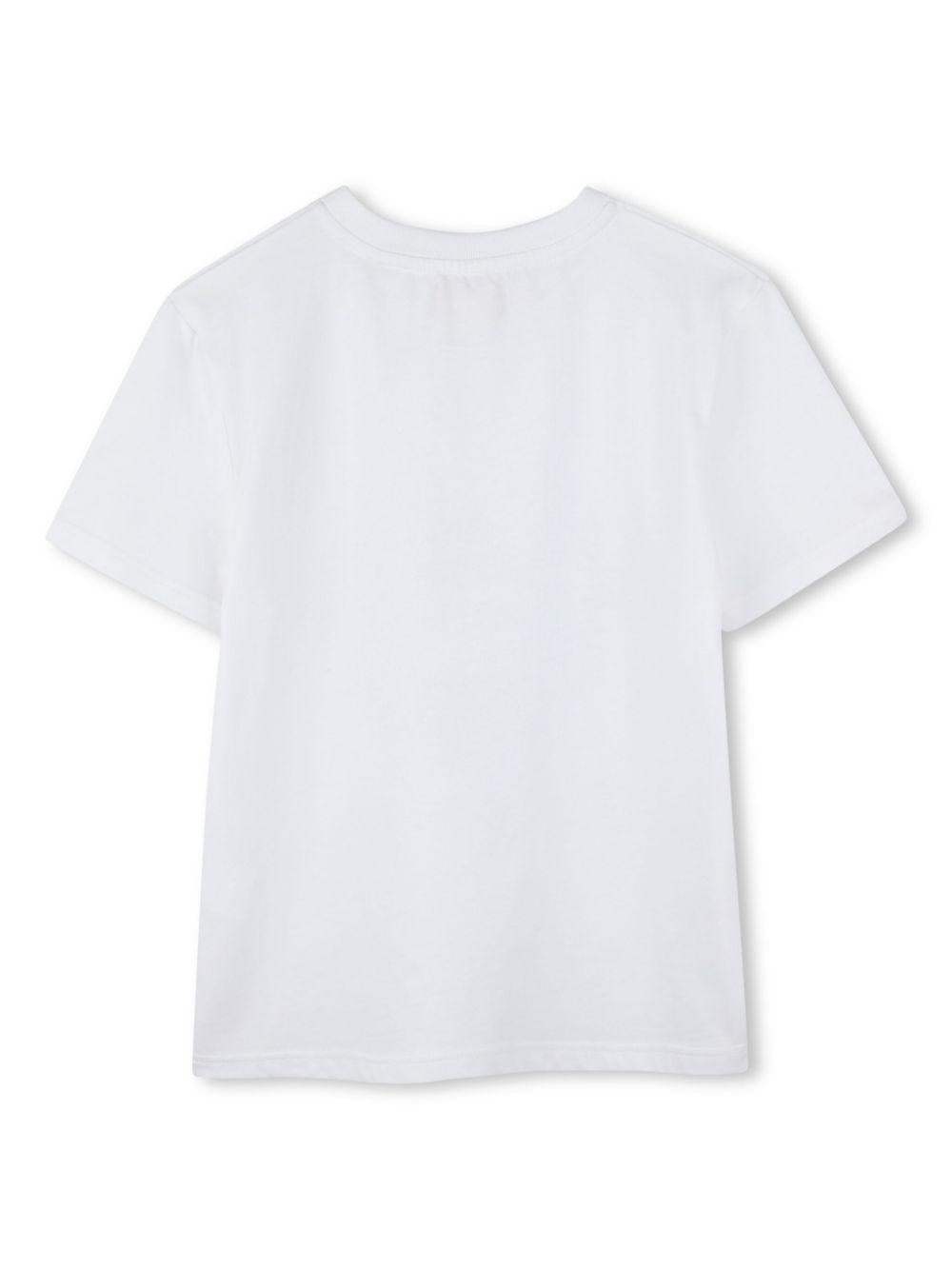 T-shirt per bambino Givenchy Kids bianco con ricamo con motivo stemma H30737 10P GIVENCHY KIDS