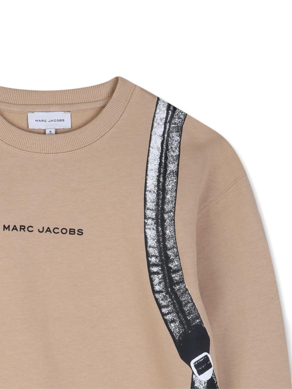 Felpa per bambino The Marc Jacobs Kids beige con stampa trompe-l'oeil W60798 215 THE MARC JACOBS KIDS