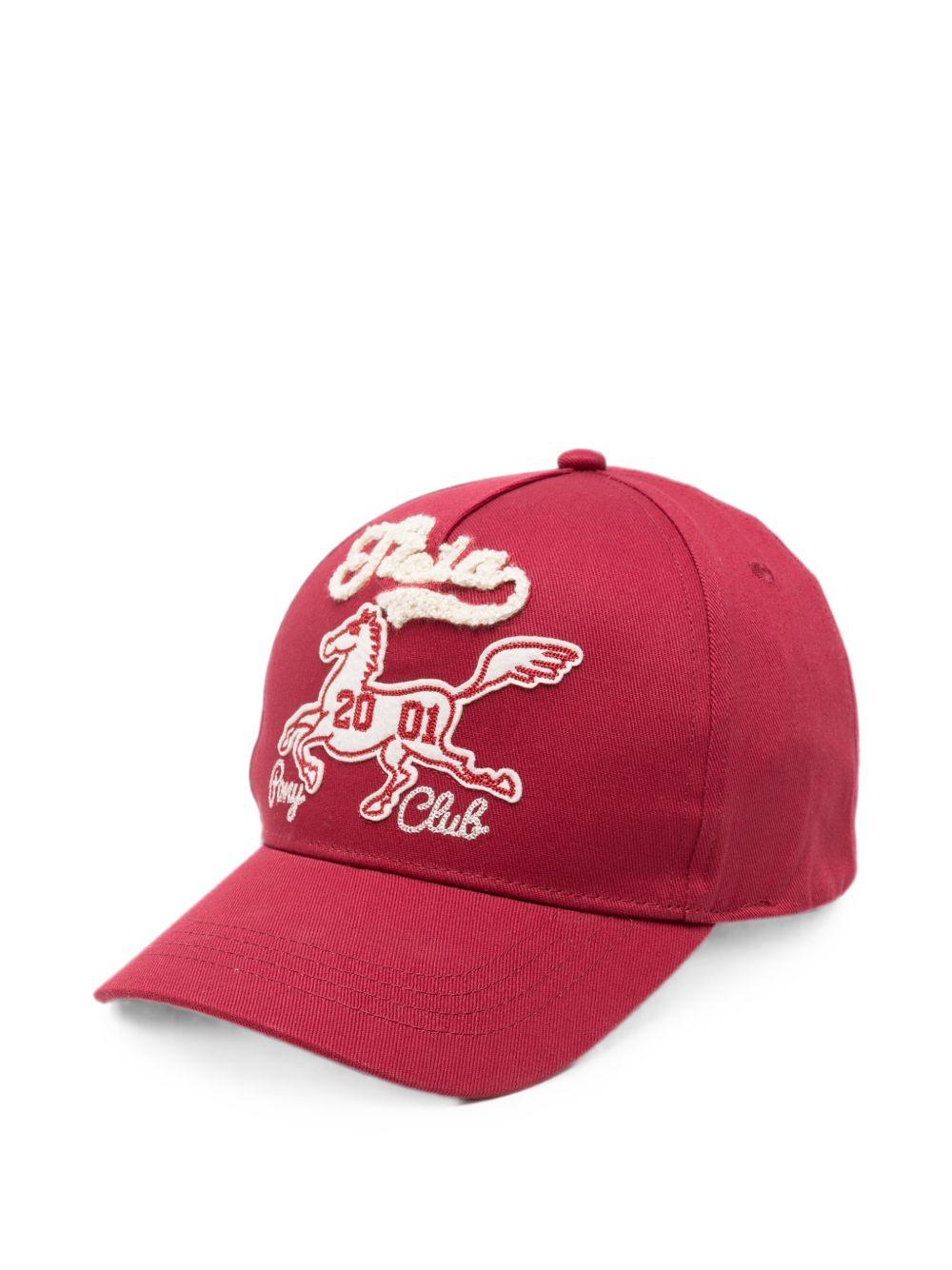 Berretto per bambino Stella McCartney Kids rosso con toppa sul davanti TZ0B27 Z3838 416 STELLA McCARTNEY KIDS
