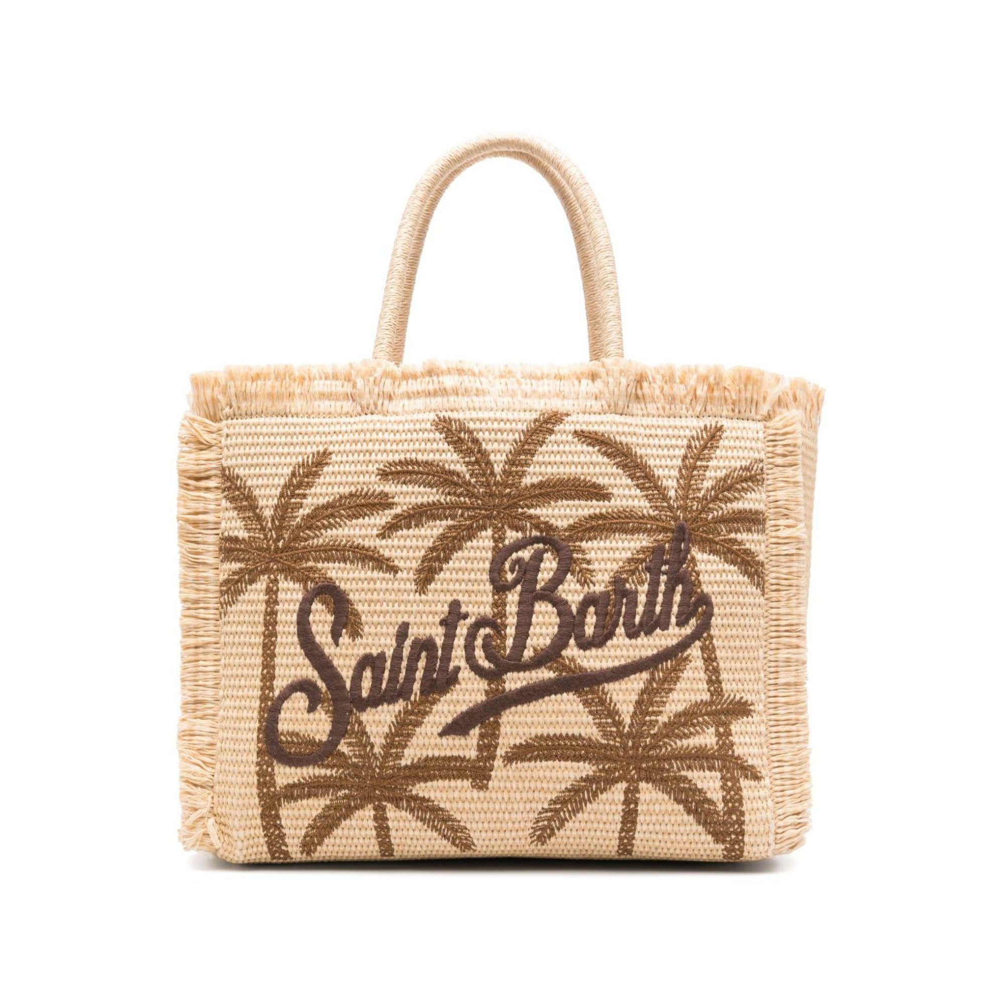 Borsa tote vanity MC2 Saint Barth beige chiaro con due manici tondi VANI021 00342L MC2 ST. BARTH KIDS