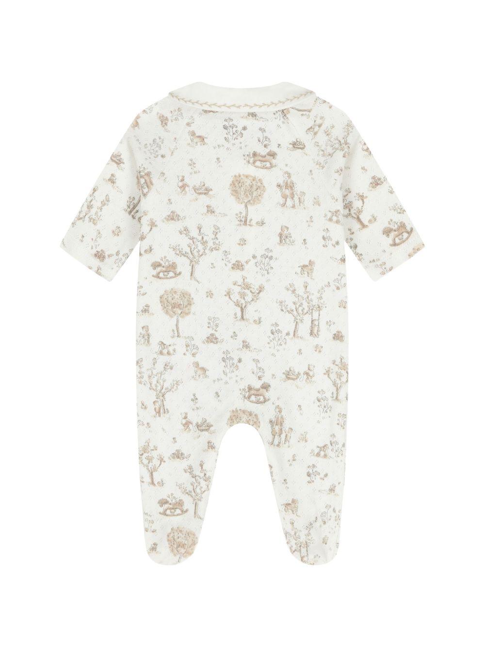 Tutina per neonati Tartine Et Chocolat bianca con stampa grafica all-over CC54040 13 TArtine & Chocolat KIDS