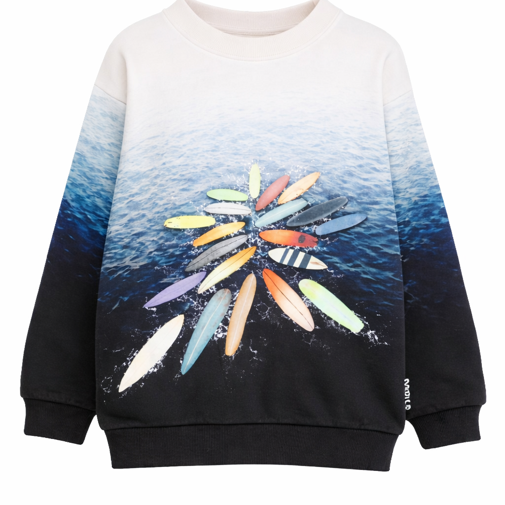 Felpa per bambino Molo multicolore con stampa grafica 1S26J205 9872 MOLO KIDS