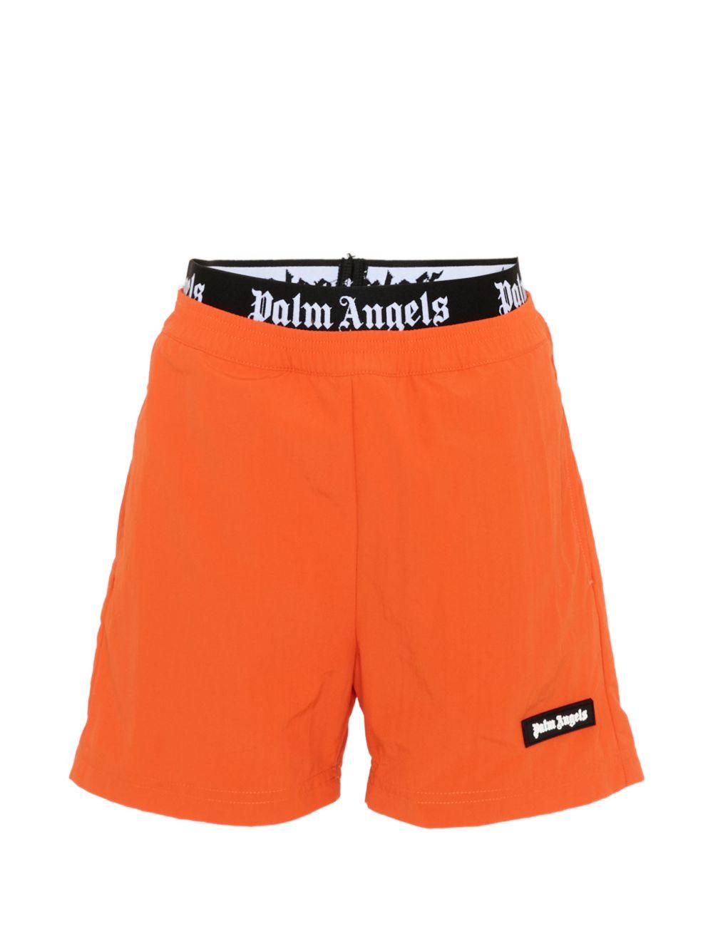 Costume da bagno per bambino Palm Angels Kids arancione con logo in vita PBFD005S26FAB001 030 PALM ANGELS KIDS