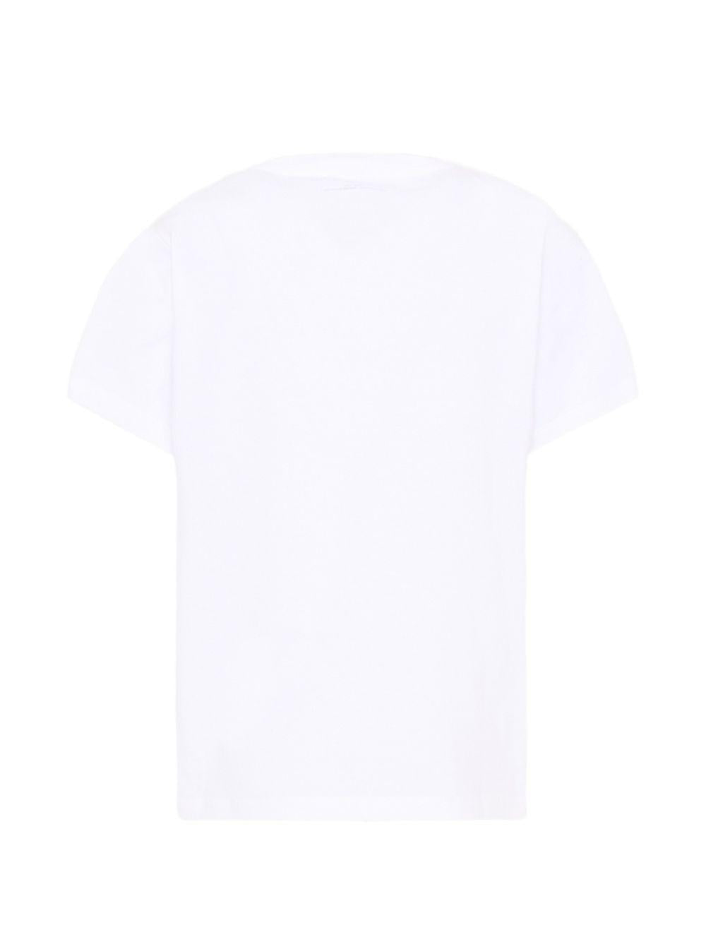 T-shirt per bambino Stella McCartney Kids bianca con stampa grafica sul davanti TZ8P41 Z3931 100 STELLA McCARTNEY KIDS