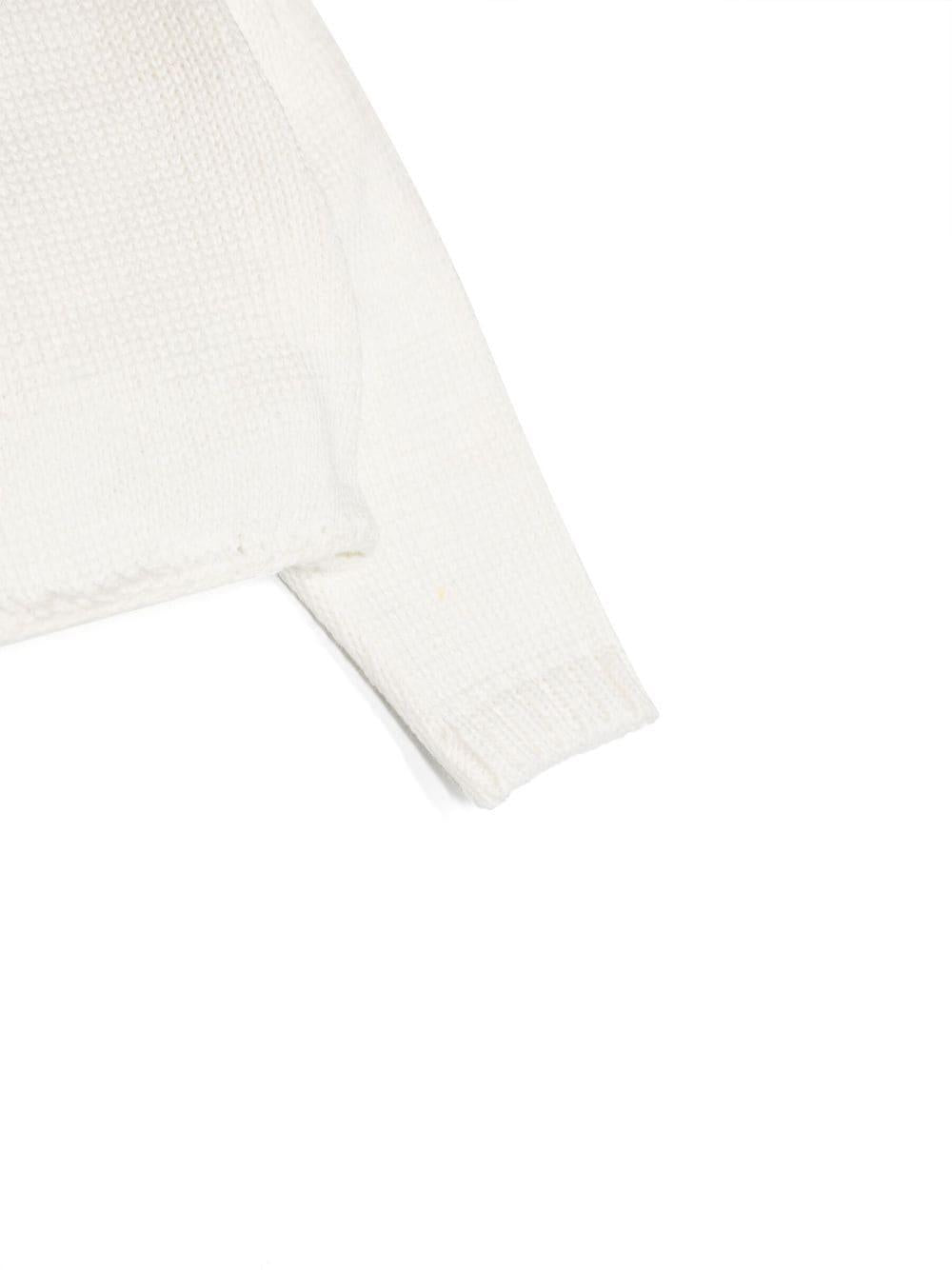 Cardigan per neonata La Stupenderia bianco con polsini a coste SJSS72 802 LA STUPENDERIA KIDS