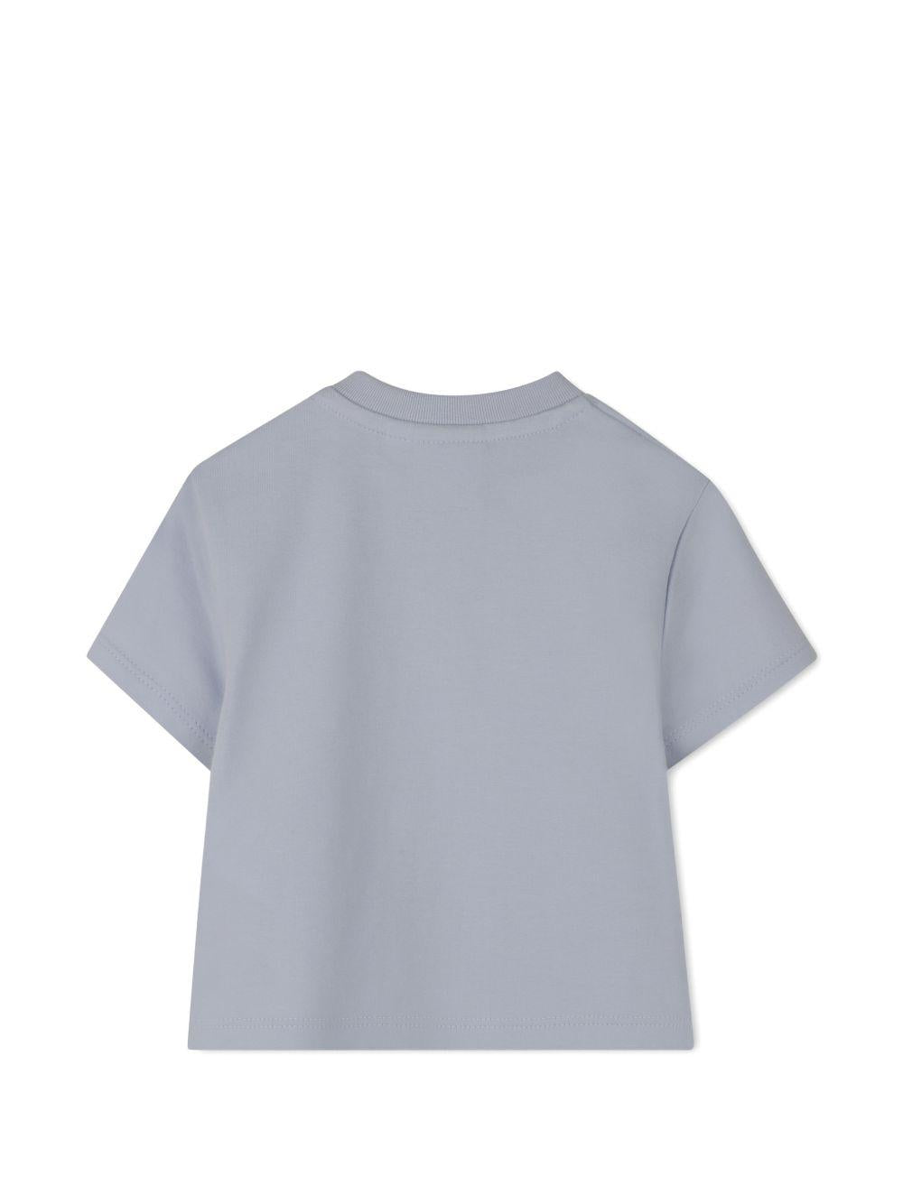 Set t-shirt con shorts per neonato Boss Kids azzurro con motivo a righe J53048 771 BOSS KIDS