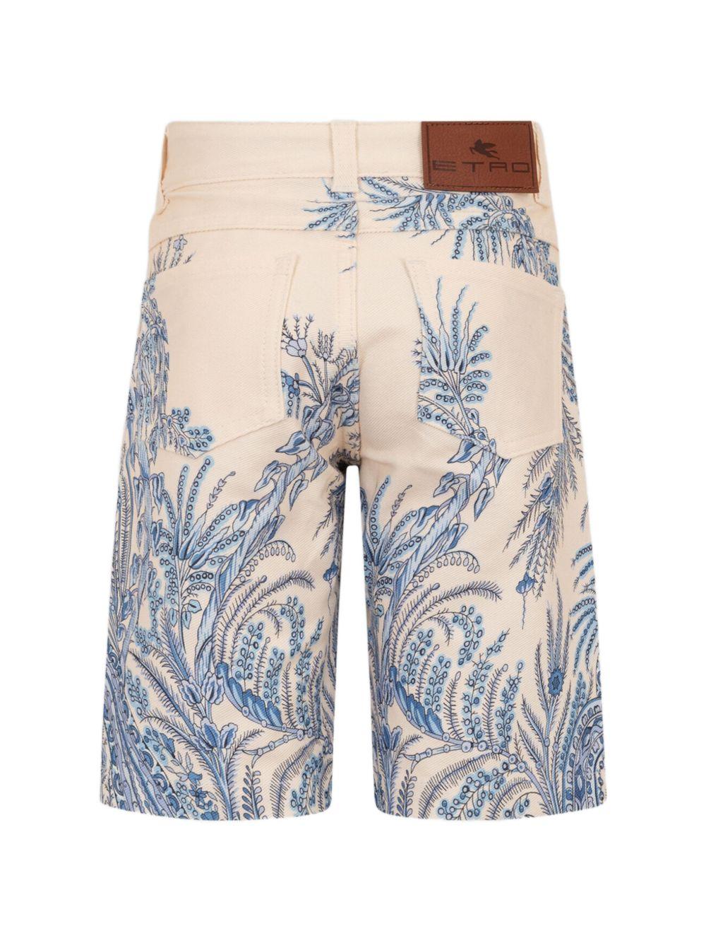 Bermuda per bambino Etro Kids beige con stampa paisley GY6P29 D0137 106CE ETRO KIDS