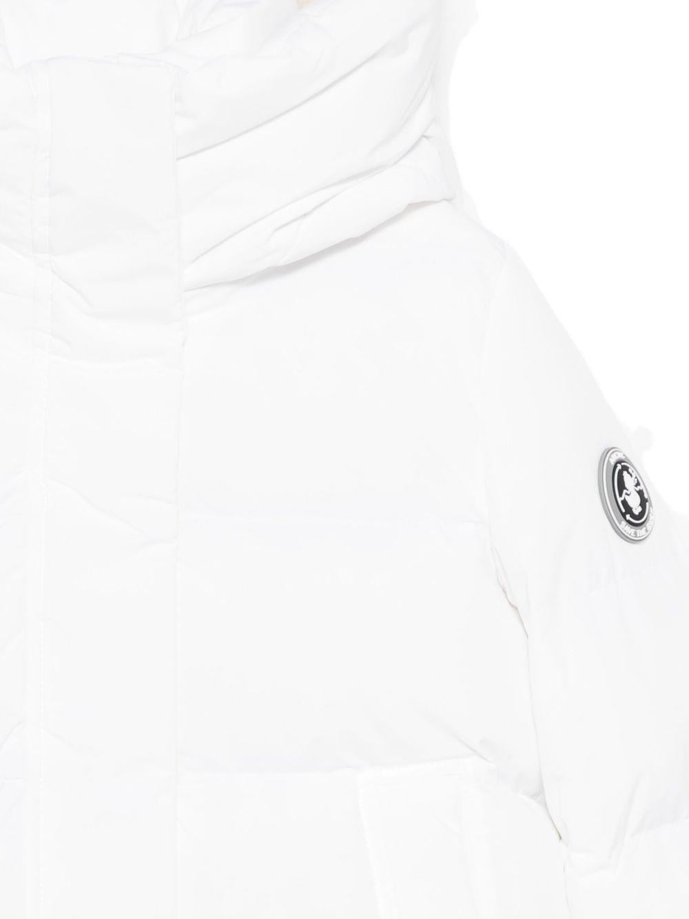 Giacca imbottita per bambina Save The Duck Kids bianco con collo a imbuto P32517G LEAF21 00000 SAVE THE DUCK KIDS