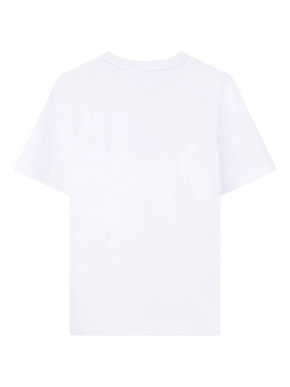 T-shirt per bambino Boss Kids bianco con stampa grafica J52983 10P BOSS KIDS
