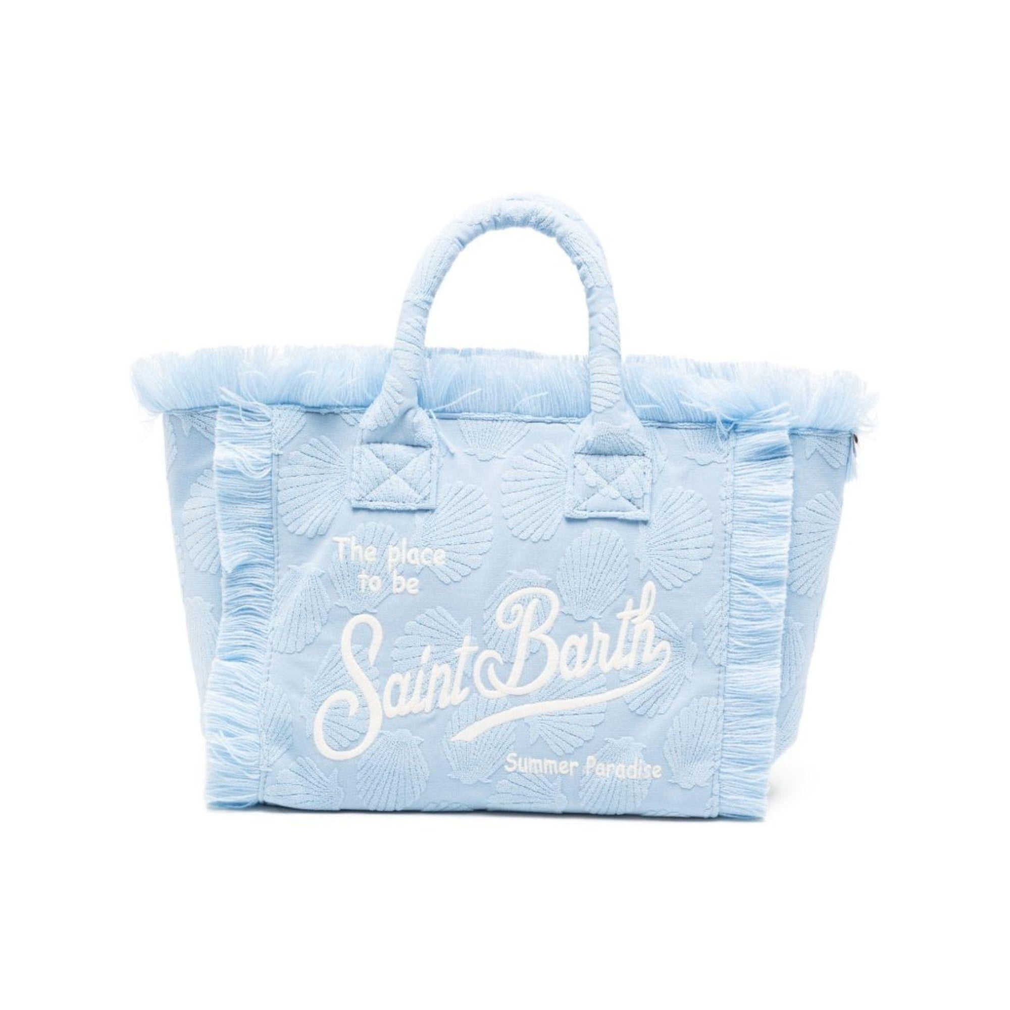 Borsa Colette MC2 Saint Barth azzurra con motivo a conchiglia COL0005 00524L MC2 ST. BARTH KIDS