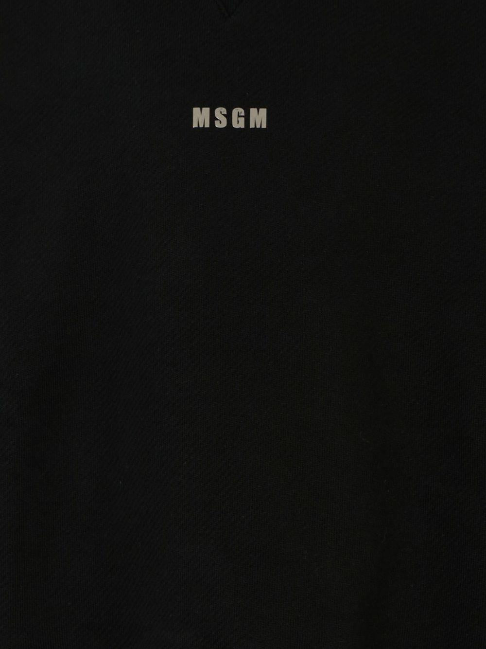 Felpa per bambina MSGM Kids nero con collo rialzato F5MSJGSW188 110 MSGM KIDS