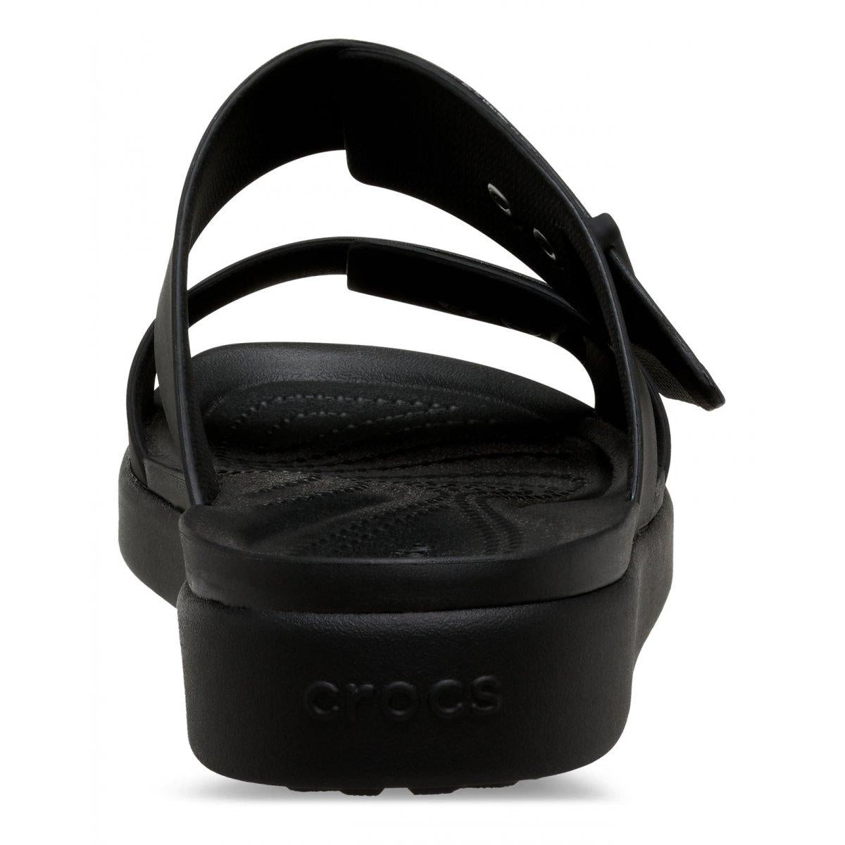 Ciabatte per donna Brooklyn Crocs nere con doppio cinturino 211215 BLK CROCS KIDS