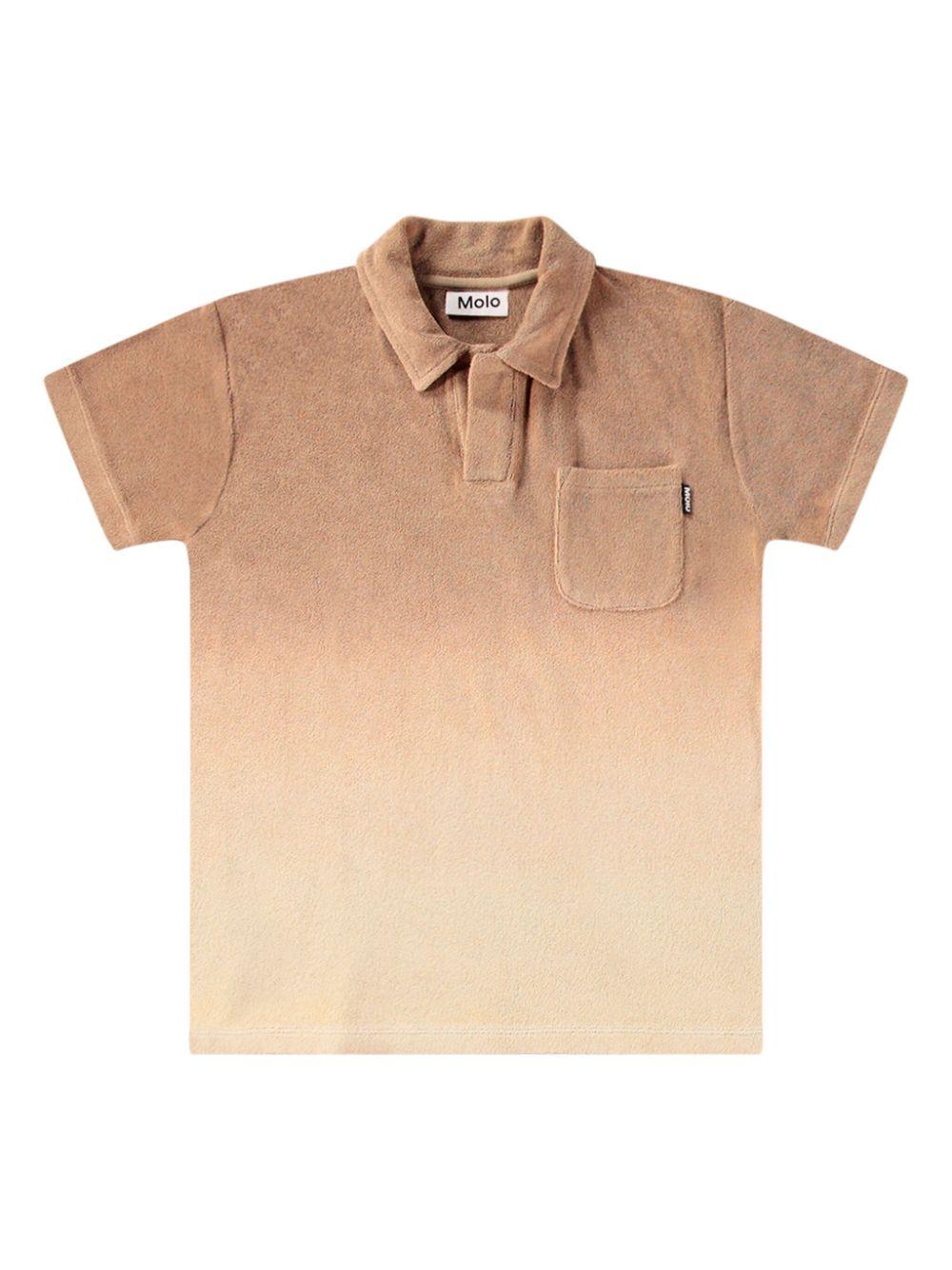 Polo per bambino Molo Randel marrone con tasca applicata sul petto 1S25A205 5411 MOLO KIDS