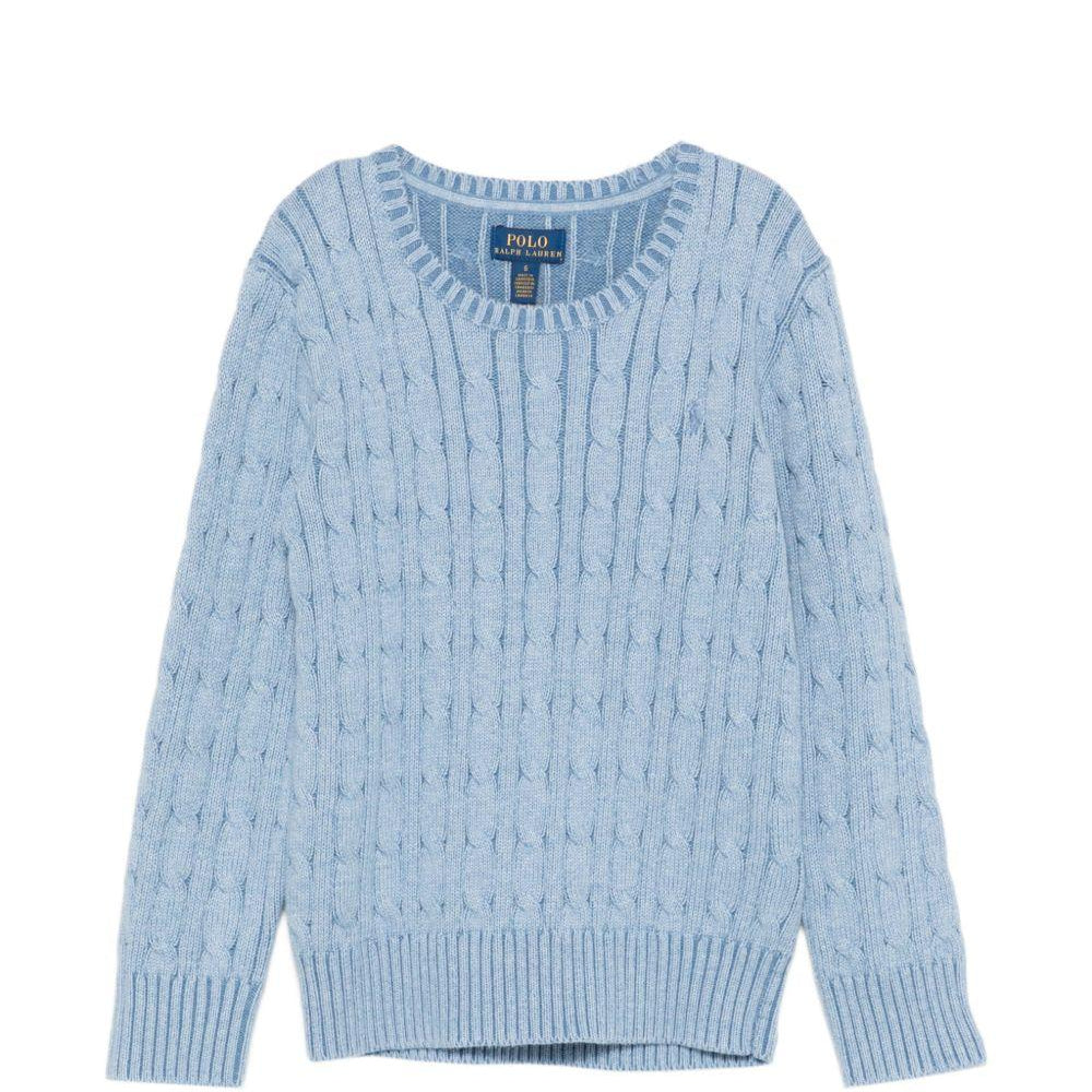 Maglione per bambino Polo Ralph Lauren Kids azzurro con maglia intrecciata 322702674 511 Ralph Lauren kids