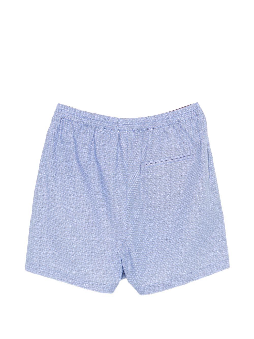 Shorts per donna Merci azzurro con stampa geometrica P429 VAR.1 MERCI