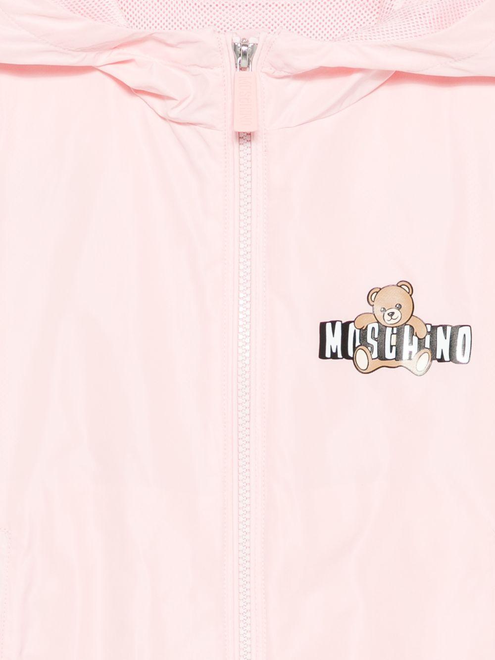 Giubbino per bambina Moschino Kids rosa con cappuccio HUS05KL3A39 50209 MOSCHINO KIDS