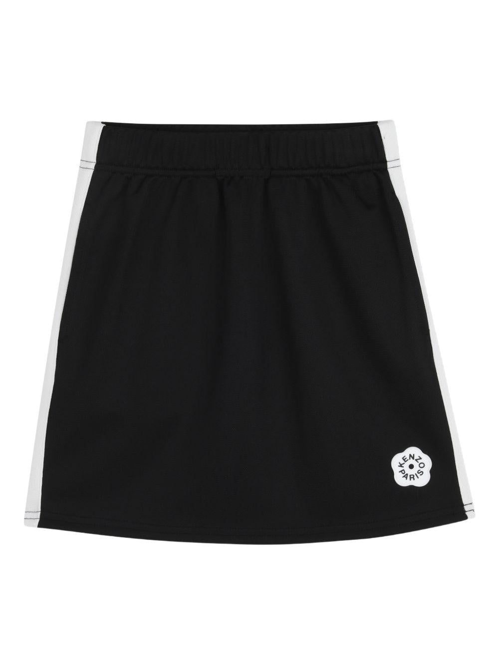 Gonna per bambina Kenzo Kids nera con dettaglio bande laterali K61713 09B KENZO KIDS