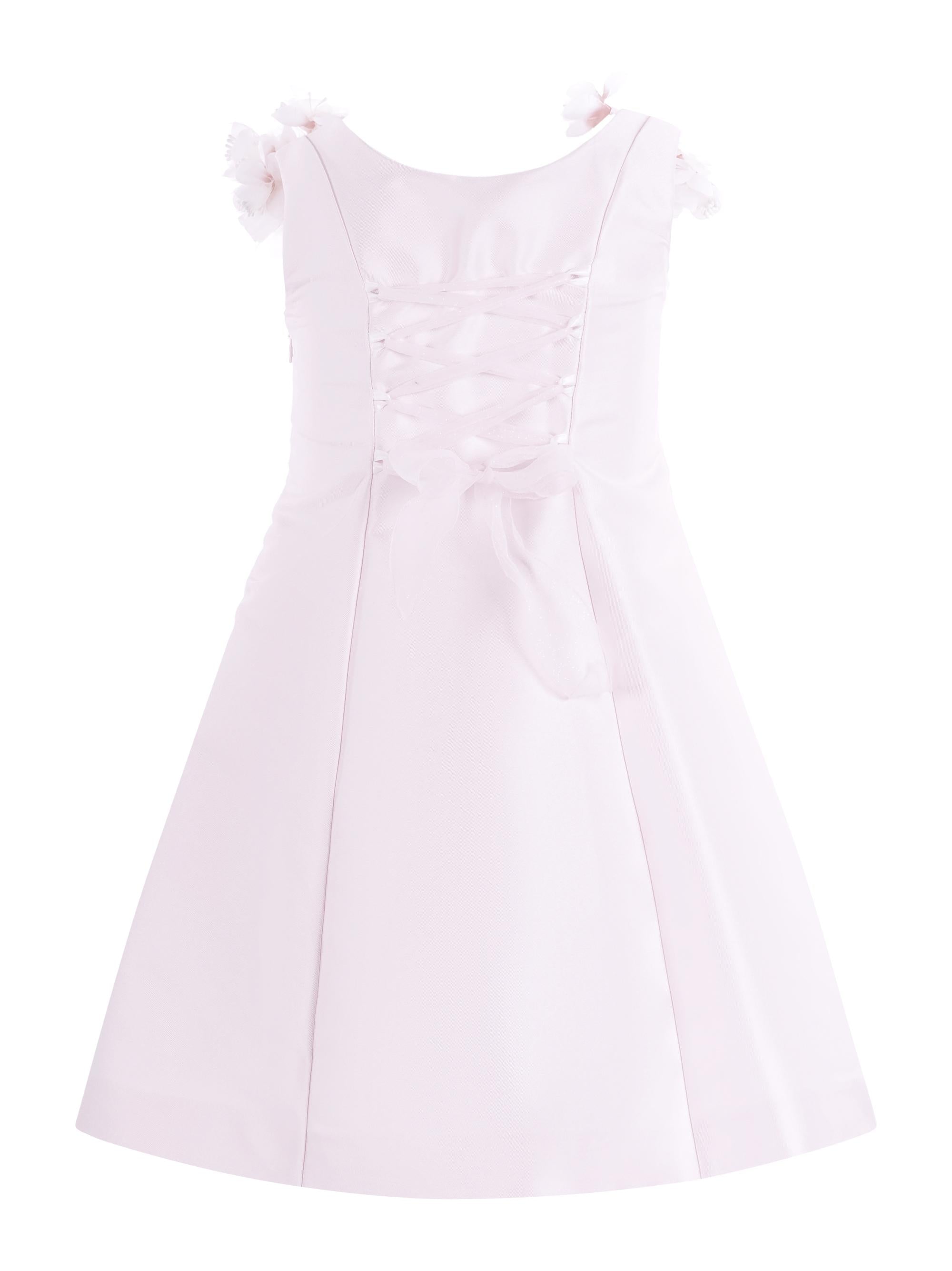 Abito per bambina Monnalisa rosa con applicazioni a fiori 71G902 7302 0091 MONNALISA KIDS