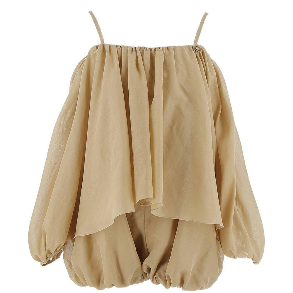 Blusa per bambina Pinko Kids beige con ruches KFTA0140CA005 6023 PINKO KIDS