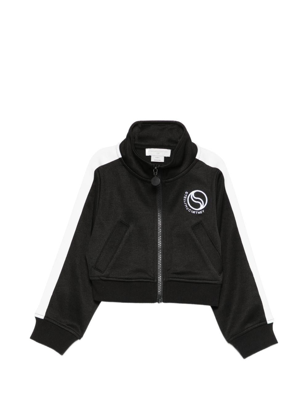 Felpa per bambina Stella McCartney Kids nera con logo sul davanti TY4B40 Z3498 930 STELLA McCARTNEY KIDS