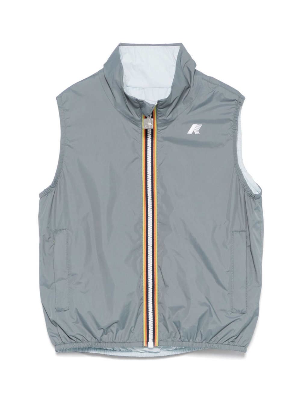 Giubbino smanicato per bambino K Way Kids grigio con design reversibile K7141EW AZP K-WAY KIDS